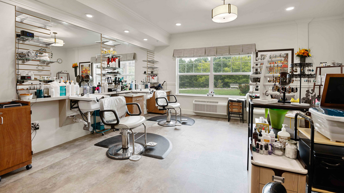 The beauty salon at Camellia Gardens